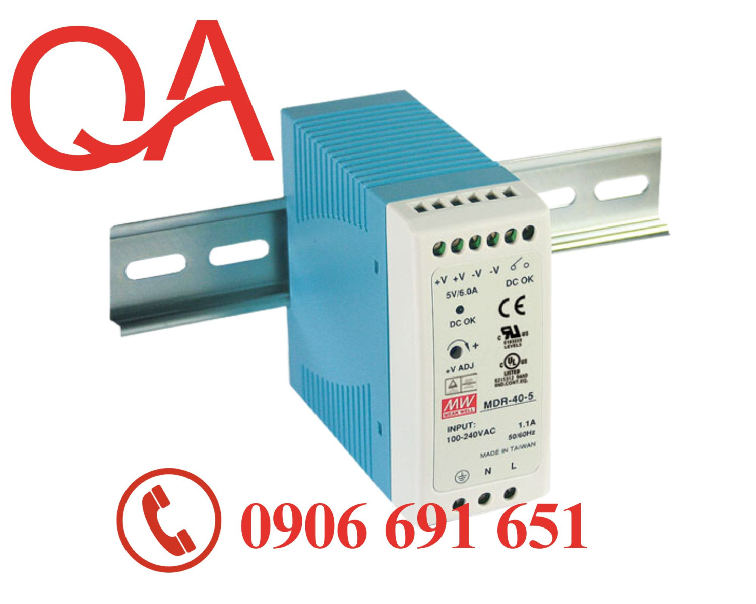 Nguồn Meanwell MDR-40-12, 12VDC-3.33A