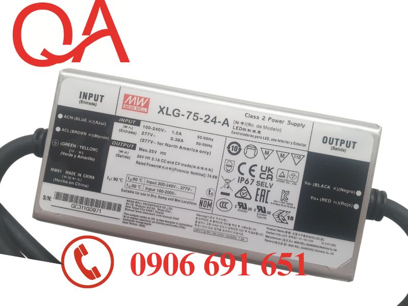 Meanwell, Nguồn Meanwell XLG-75-24-A